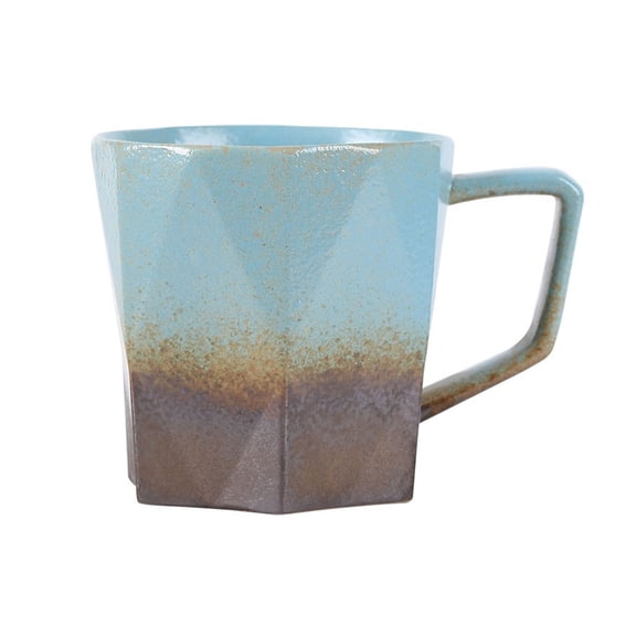 Old Vintage Mug Simple Coffee Cup Handmade Rough Pottery Drinking Cup 400ML Large Capacity Breakfast Cup