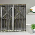 thumbnail image 1 of Old Vintage Wood Doors Shower Curtains for Rustic Shower Curtains Waterproof Polyester Fabric Bathroom Curtain Set with, 1 of 5