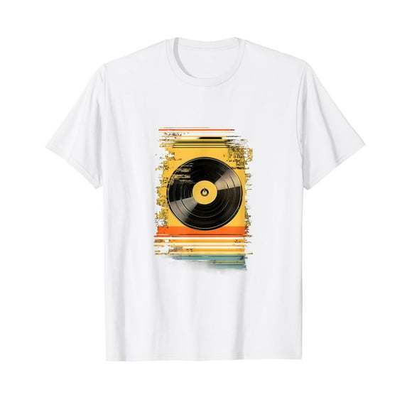 Old Vinyl Record Collection Gift 80's Design T-Shirt
