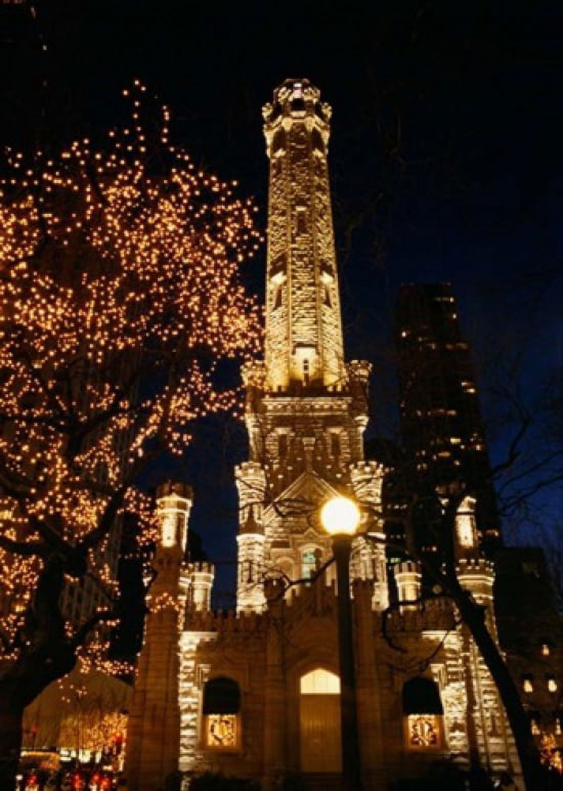 Old Water Tower Chicago Illinois Canvas Art - Panoramic Images (12 x 17)