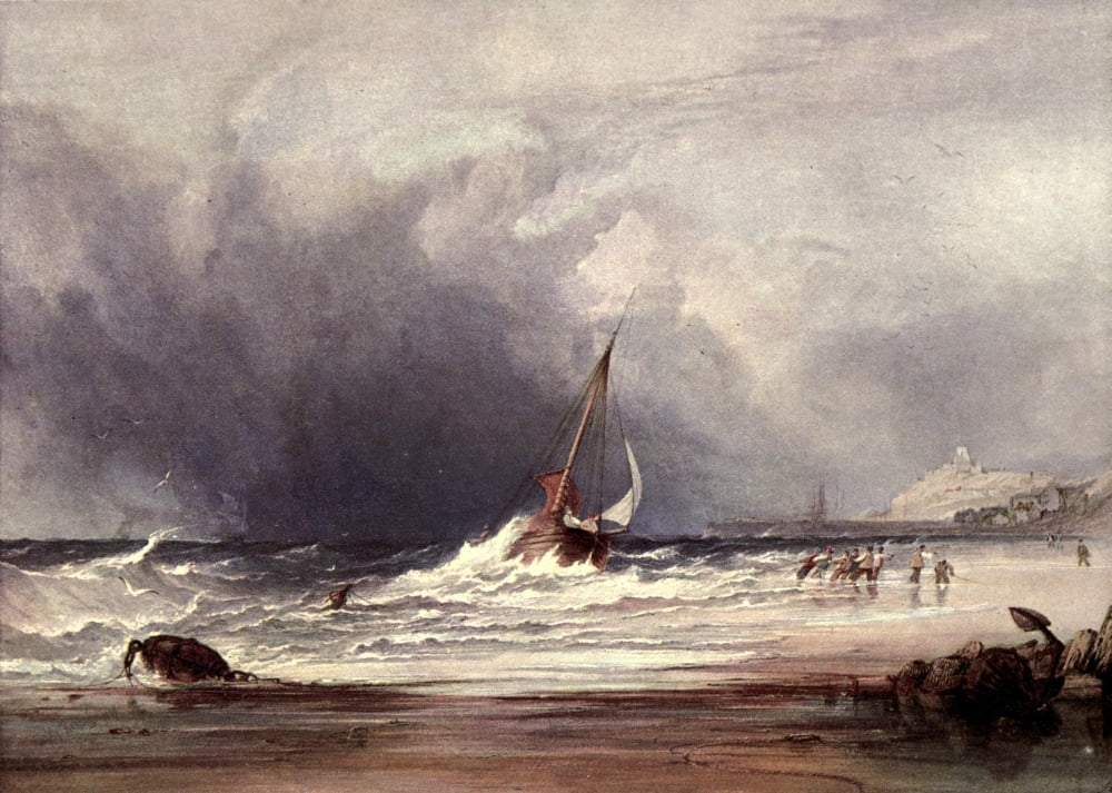 Old Water-colour Society 1905 Whitby Canvas Art - AV Copley Fielding (18 x 24)