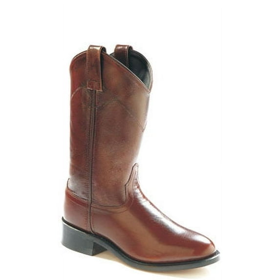 Old West Antique Brown Womens Corona Calf Leather Roper Toe Cowboy Boots 5 M