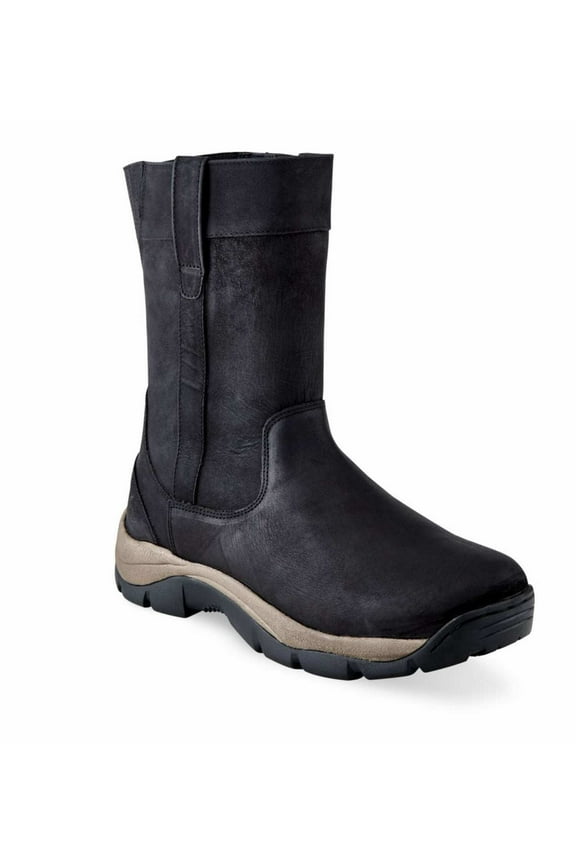 Old West Black Mens Leather 9in Work Boots 8.0EE