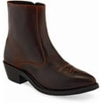thumbnail image 1 of Old West Brown Mens Leather Ankle Zip Ankle Boots 7.5D, 1 of 1