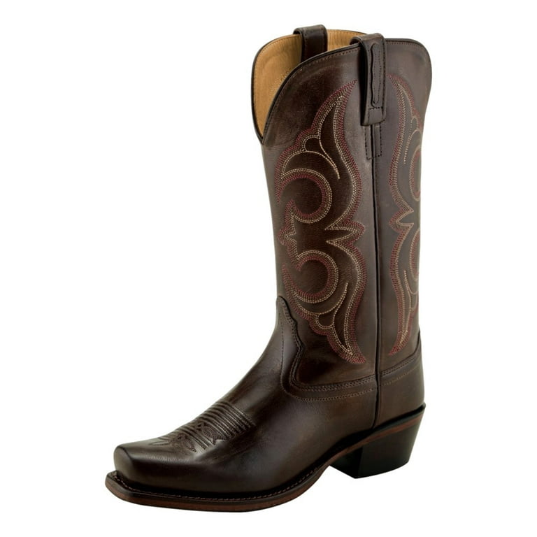 Old West Brown Womens Medium Square Toe Boots Walmart