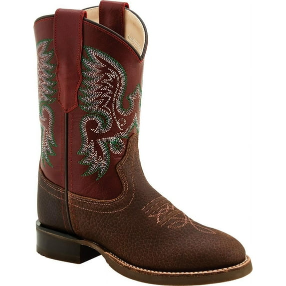 Old West Children's Broad Round Toe Boots