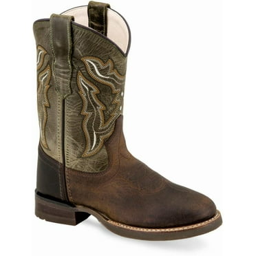 Old West Children's Broad Square Round Toe Boots