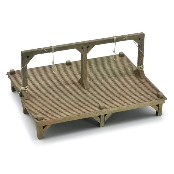 Old West Gallows, HO Scale, Laser-Art by Scientific