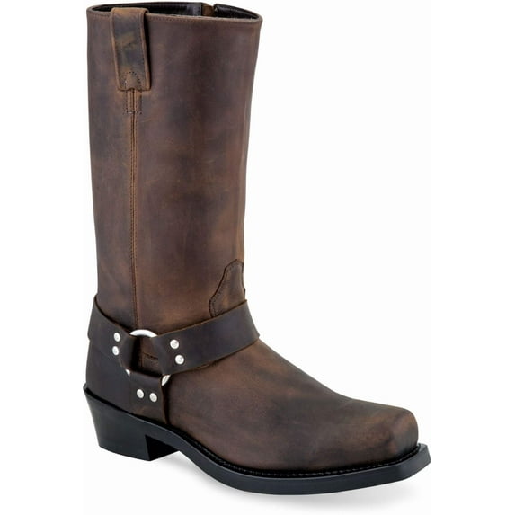 Old West Men's 12 Inch Square Toe Harness Boots
