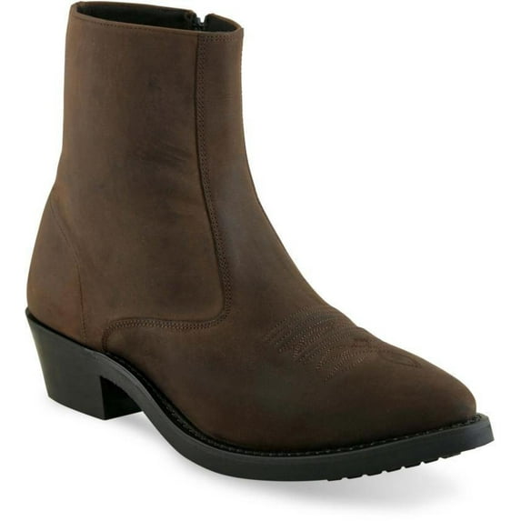 Old West Men's 7 Inch Narrow Round Toe Riding Ankle Boots