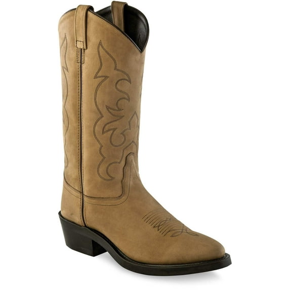 Old West Men's Narrow Round Toe Cowboy Work Boots