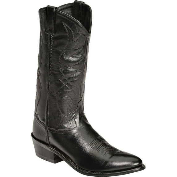 Old West Men's Smooth Leather Western Boot Round Toe - SCM7037 10 EE US