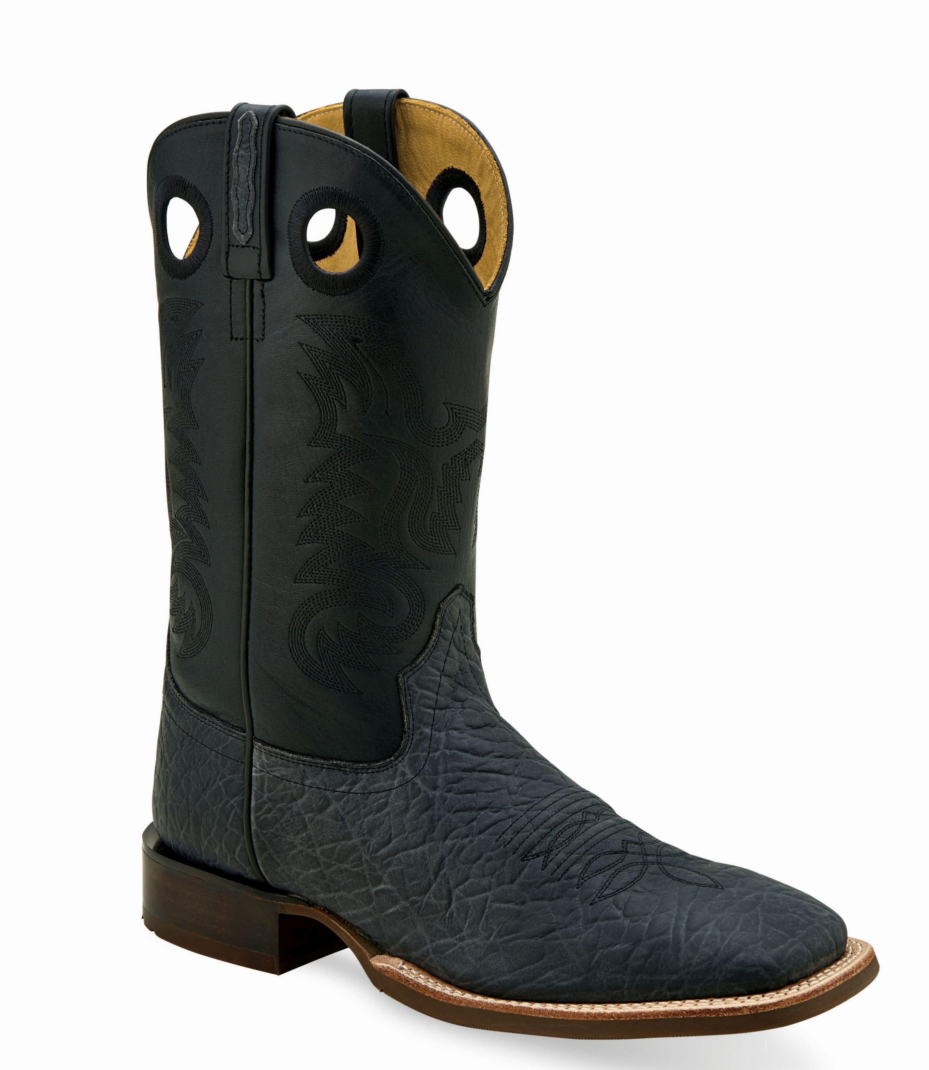 Old West Black Leather Upper Shoe Size 9.5 D Old West Black Leather Snip Toe 12 main image 2