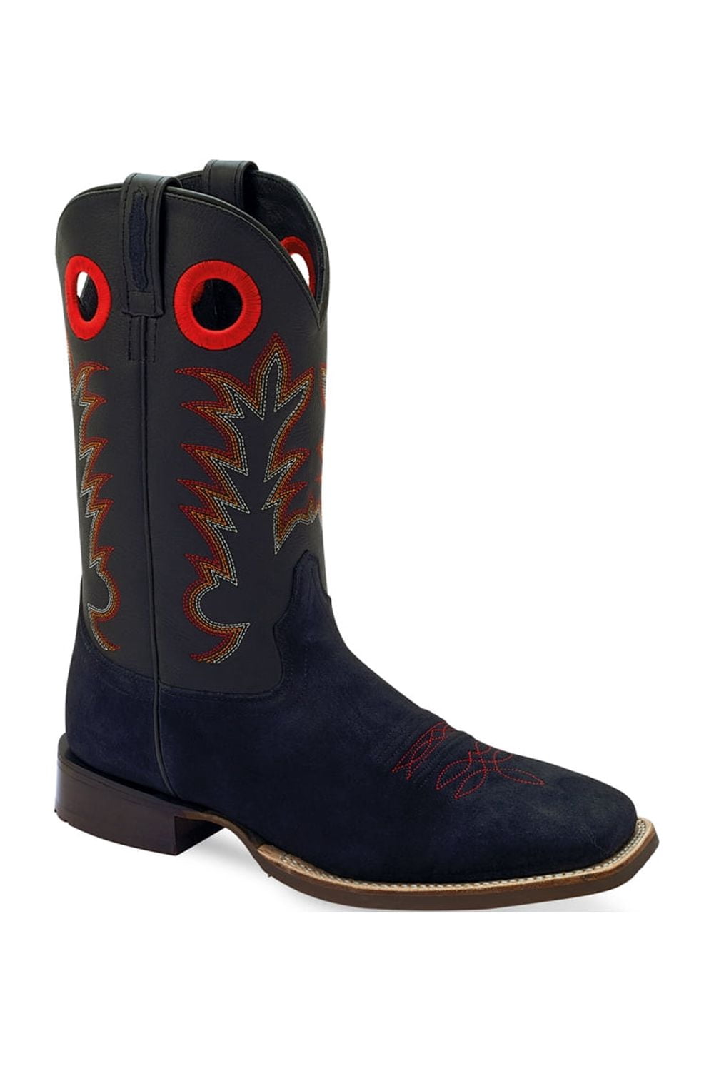 Mens Black Western Square Toe Boots