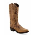 thumbnail image 1 of Old West Mens Cowboy Work Burnt Tan Leather Cowboy Boots 9.5 D, 1 of 1