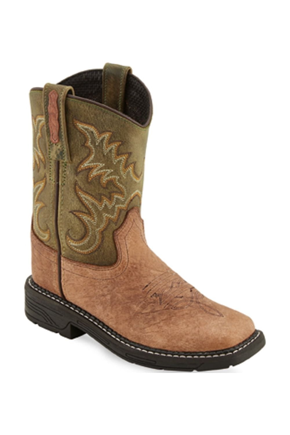 Kids' Honor Western Cowboy Boots By Ariat - Mid-Calf Riding Boots With 4LR Comfort, Leather Upper, Wide Square Toe