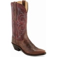 thumbnail image 1 of Old West Red/Brown Womens Leather Fashion 12in Cowboy Boots 9.5B, 1 of 1