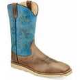 thumbnail image 1 of Old West Tan/Turquoise Mens Leather 9in Cowboy Boots 12D, 1 of 1