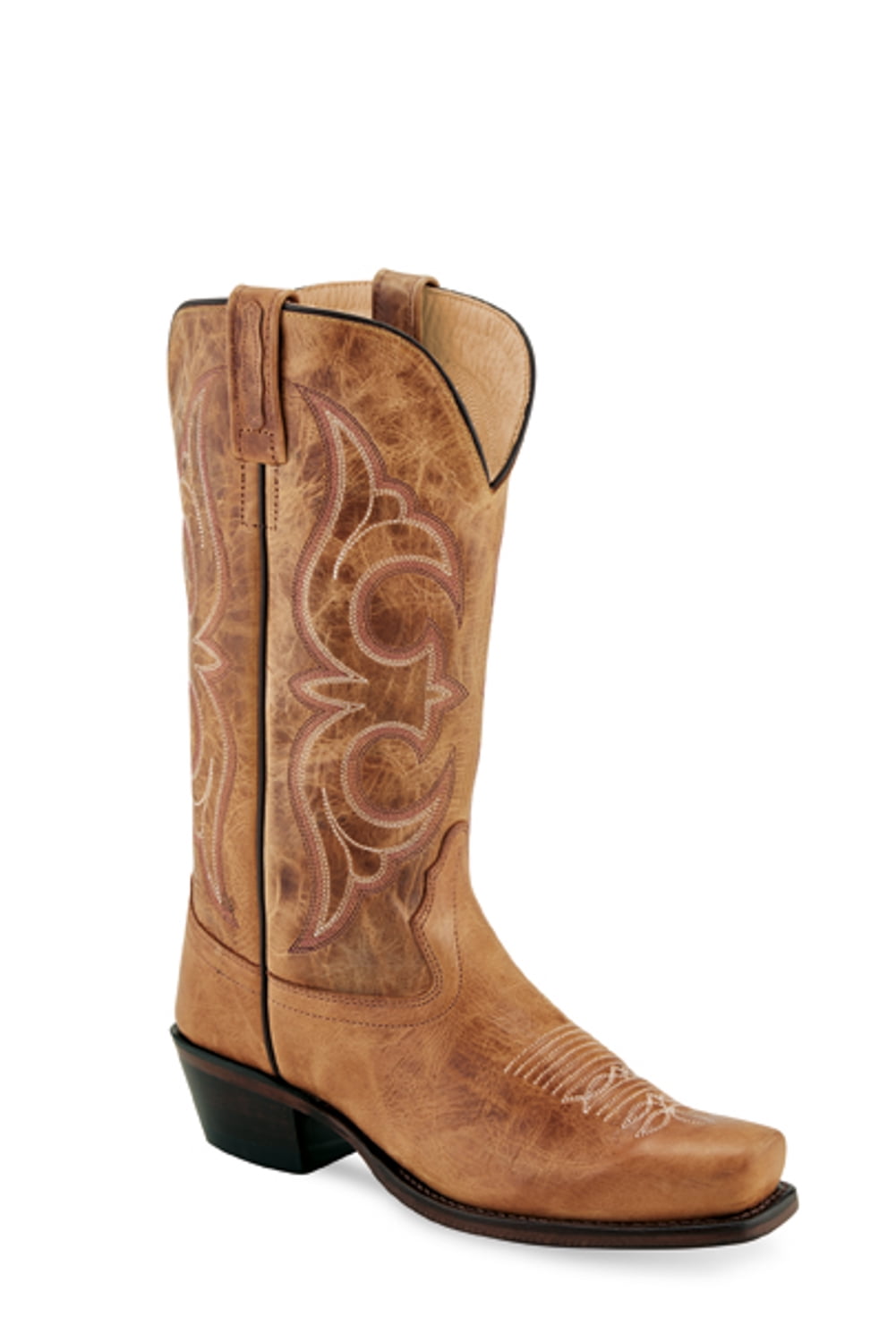 Tan square cheap toe boots