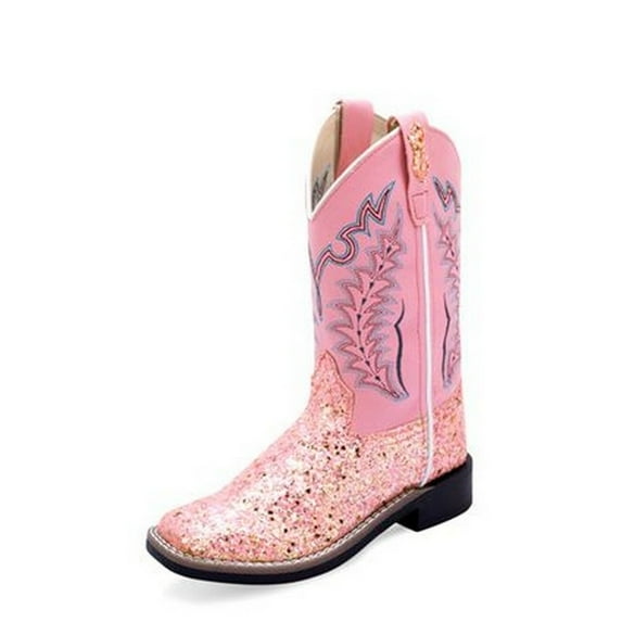 Old West Western Boots Girls Sparkle TPR Cushion Pink VB9185