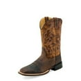 thumbnail image 1 of Old West Western Boots Mens Leather Square Pull On Dark Brown BSM1899, 1 of 1