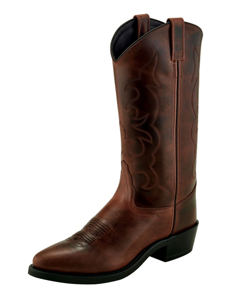 Mens round deals toe cowboy boots