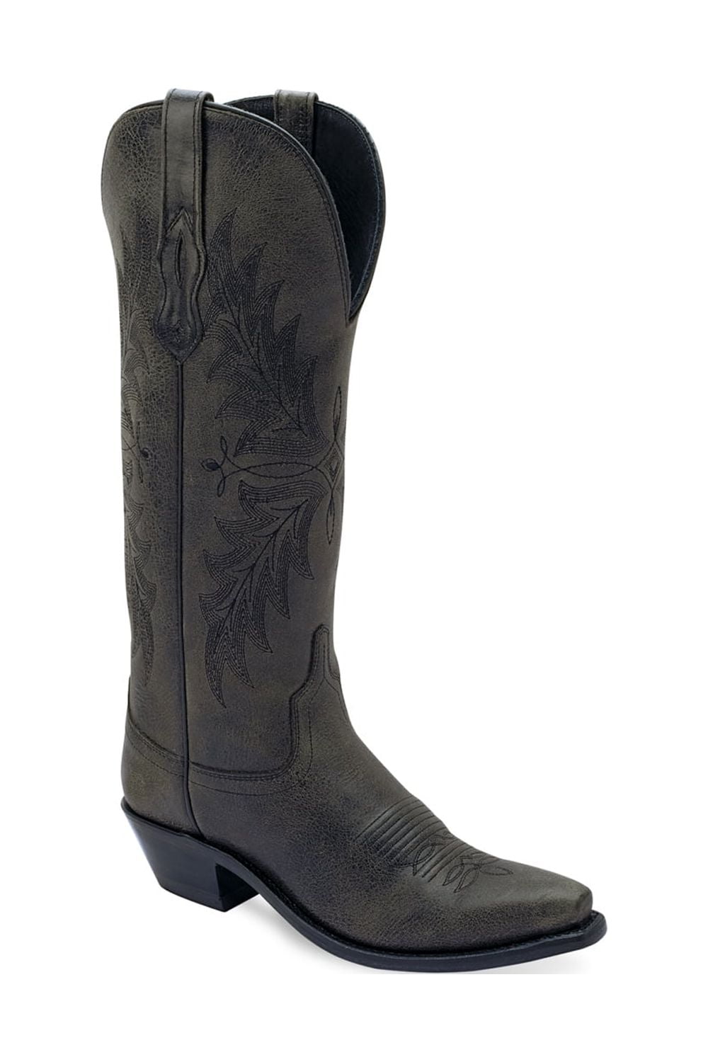 Old West Womens Western Black Leather Cowboy Boots 5 B