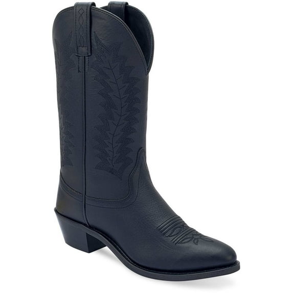 Old West Women's Western Boot Round Toe Black 9 M US