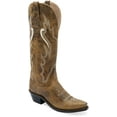 thumbnail image 1 of Old West Womens Western Burnt Tan Leather Cowboy Boots 10 B, 1 of 1