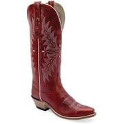 Old West Womens Women'S Tall Western Boot Snip Toe Red 10 M US