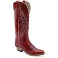 thumbnail image 1 of Old West Womens Western Red Leather Cowboy Boots 5 B, 1 of 1