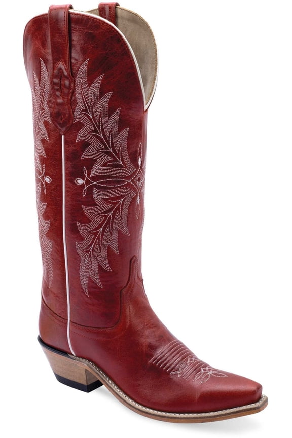 Old West Women's Women'S Tall Western Boot Snip Toe Red 6 1/2 M US