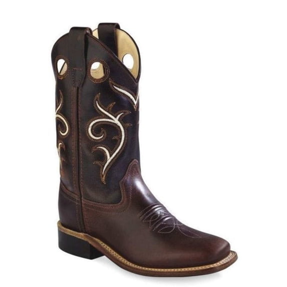 Old West Youth's Broad Square Toe Boots