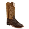 thumbnail image 1 of Old West Youth's Faux Horn Back Gator Print Boots, 1 of 5