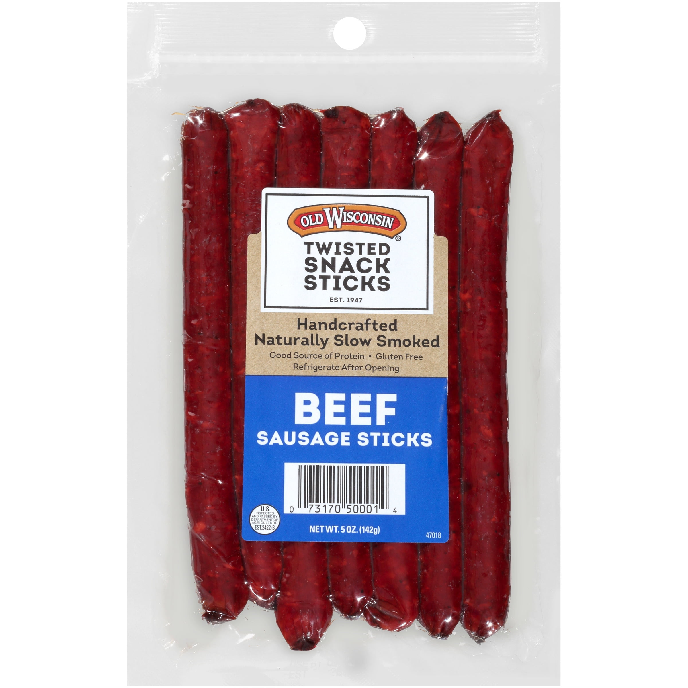 Old Wisconsin® Beef Sausage Twisted Snack Sticks 5 oz. Pack