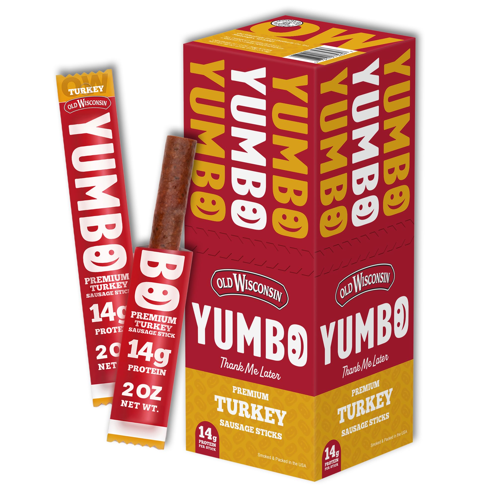 Wisconsin Snacks Old Wisconsin Yumbo Summer AIF9 Sausage Snack Sticks, Ready to Eat ...