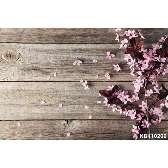 Old Wooden Board Photophone Flowers Blossom Petals Planks Photography Backdrops Food Pet Baby Newborn Photo Backgrounds