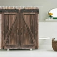 thumbnail image 1 of Old Wooden Door Bathroom Curtains Shower Curtain 3d Printing Waterproof With Hook Bathtub Screen Washable Polyester Cloth, 1 of 5