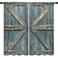 thumbnail image 1 of Old Wooden Door Blackout Curtains,Country Farmhouse Hunting Cabin Vintage Rustic Farm Barn Wood Doo, 2 Panel Rod Pocket Thermal Insulated Drapes for Bedroom, Living, Kids Teen, 1 of 5