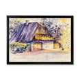 thumbnail image 1 of Old Wooden White House In Country Side Village During Afternoon Glow 32 in x 24 in Framed Painting Canvas Art Print, by Designart, 1 of 4