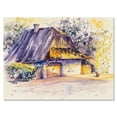 thumbnail image 1 of Old Wooden White House In Country Side Village During Afternoon Glow 40 in x 30 in Painting Canvas Art Print, by Designart, 1 of 4