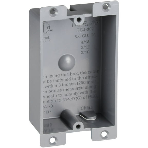 Old Work PVC Wall Box - Single Pack