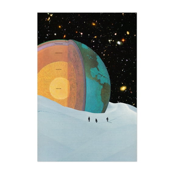 Old World - Alaska Collage Unframed Wall Art Print 12 x 18 inches