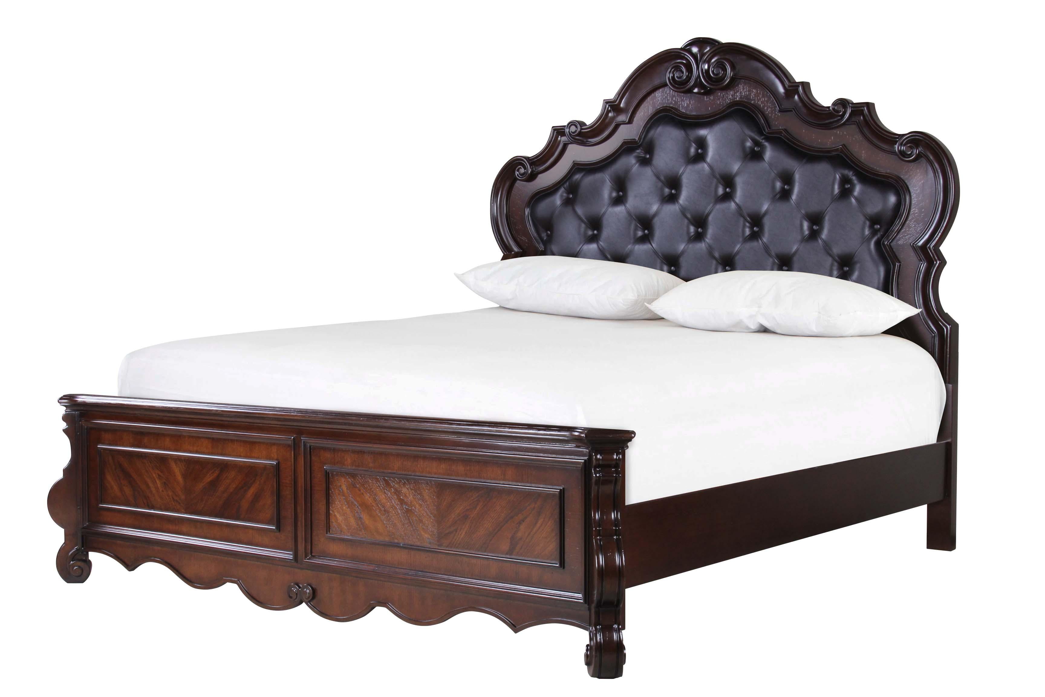 Old World Cherry Finish Traditional King Bed McFerran B527 - Walmart.com