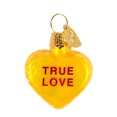 thumbnail image 1 of Old World Christmas 1.5 Inches Tall Yellow Conversation Heart Glass Ornament True Love Valentine's 30002, 1 of 3