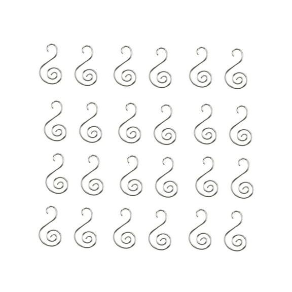 Old World Christmas 1.75 Inches Tall S Hooks Silver Metal Spiral Ornament Hanger 14105.