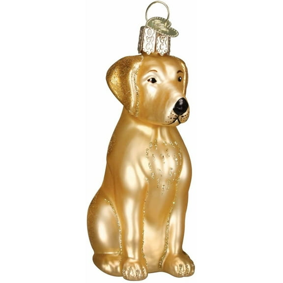 Old World Christmas 12386 Blown Glass Hanging Ornament, Yellow Labrador