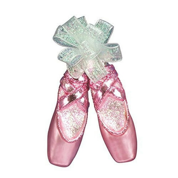 Old World Christmas 2020 Christmas Ornament Pair of Ballet Shoes Glass Blown Ornament for Christmas Tree