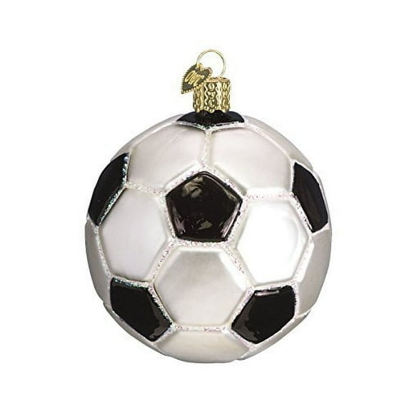 Old World Christmas 2020 Christmas Ornament Soccer Ball Glass Blown Ornament for Christmas Tree