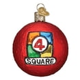thumbnail image 1 of Old World Christmas (#44162) Glass Blown Ornament, 4-Square Ball, 3", 1 of 5